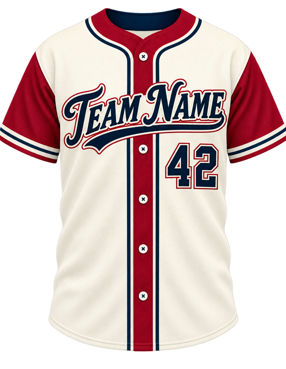 Mens Line Drive Full Button Jersey