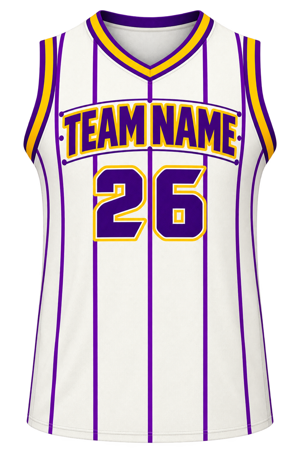 Mens V-Neck Halfcourt Basketball Jersey