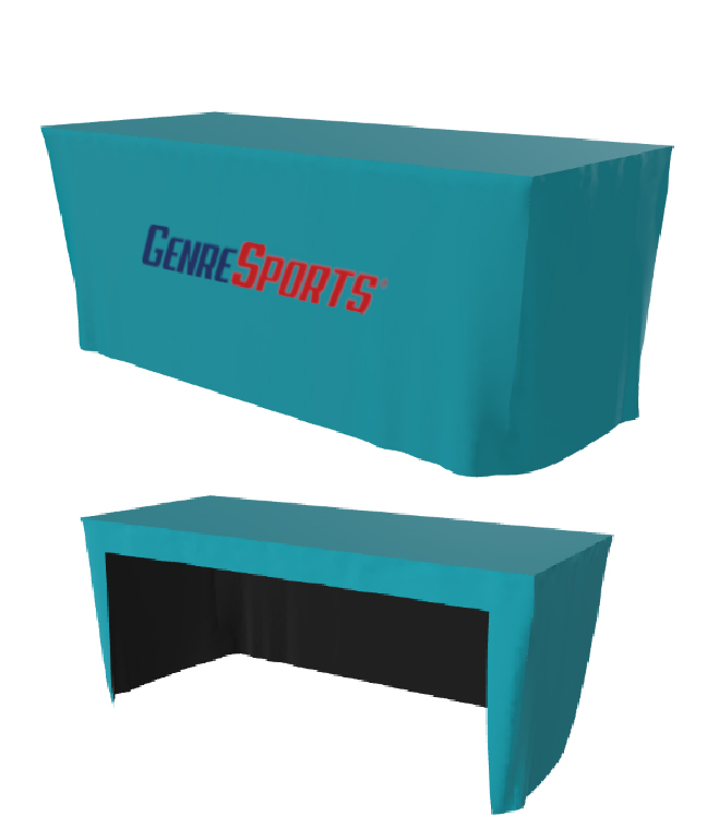 6ft Fitted Tablecloth - Open Back